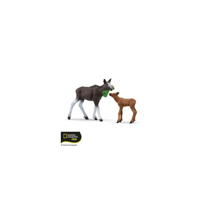 Schleich 42629 Elchkuh mit Kalb