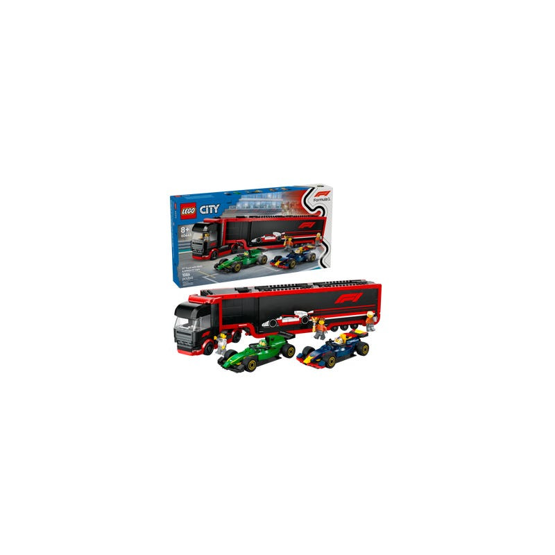 Lego 60445 F1® Transporter mit RB20 & AMR24 F1® Rennautos