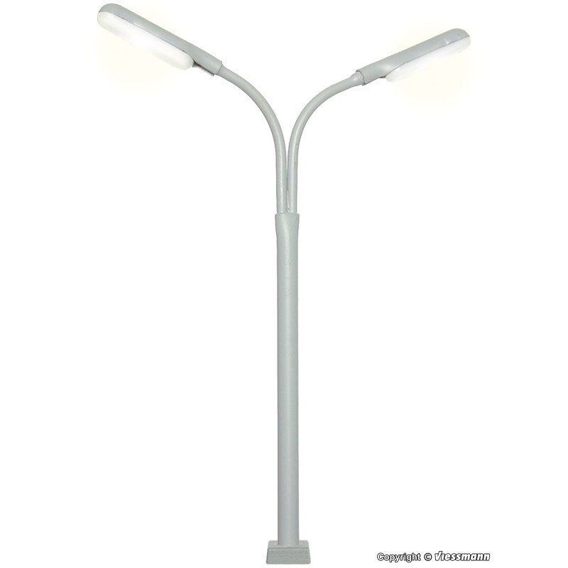 Viessmann 60951 Peitschenleuchte doppelt, Kontaktstecksockel