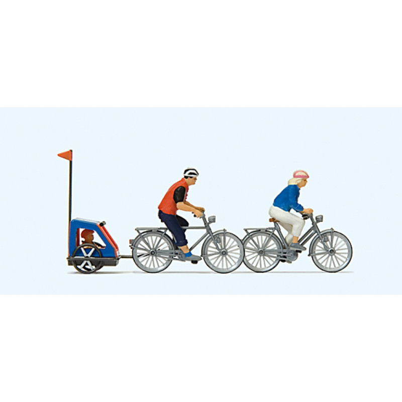 Preiser 10638  Familie auf Radtour