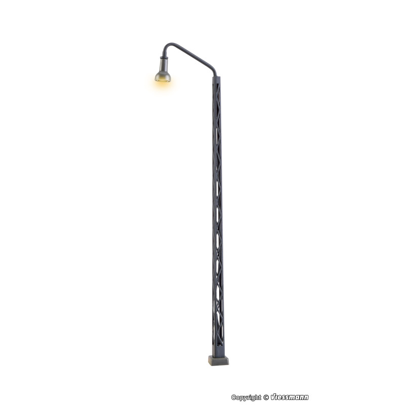 Viessmann 63851 H0 Gittermastleuchte mit Kontaktstecksockel, LED warmweiß