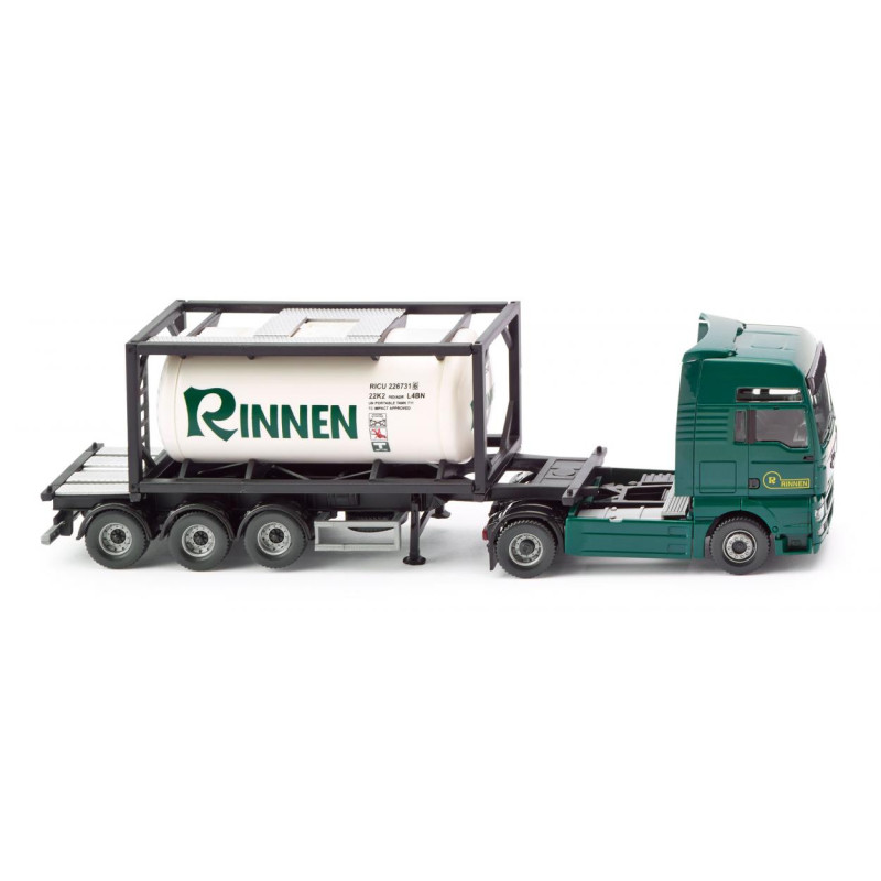 Wiking 053601 Tankcontainersattelzug 20' (MAN TGX) "Rinnen"