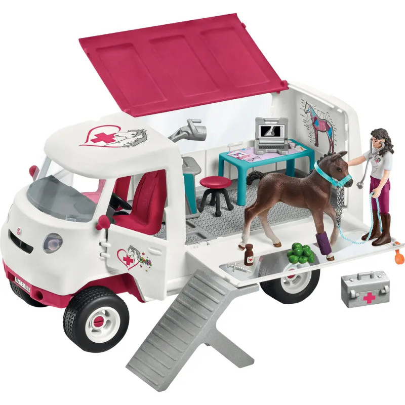 Schleich 42439 Mobile Tierärztin mit Hannoveraner Fohlen