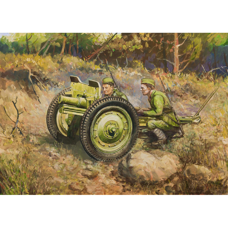 Zvezda 6145 sowjetisches 76 mm Geschütz