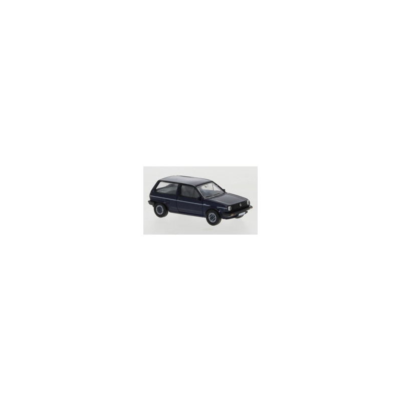 Brekina PCX 870335 VW Polo II Twist, dunkelblau/Dekor, 1985