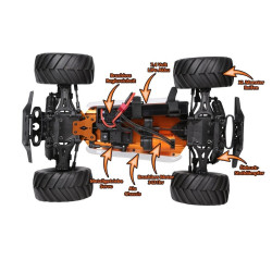 df-models 3198 HotStrike Brushless Truck 1:10 RTR - Gyro-System
