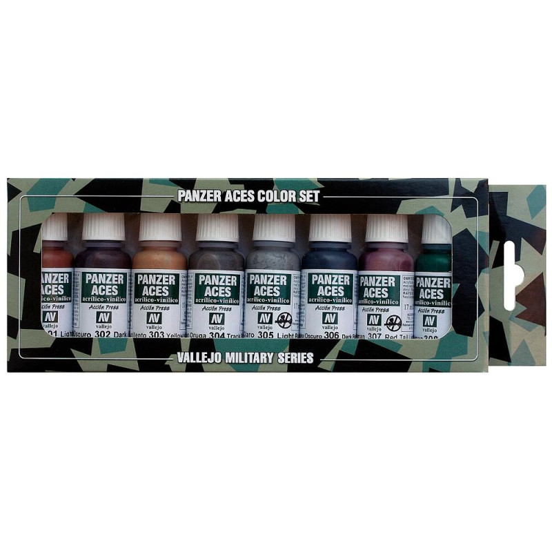 Vallejo  770122  Farb-Set, Panzer - Rost, Ketten und Gummi