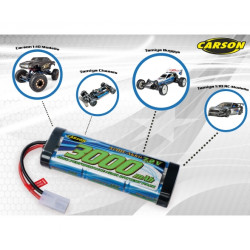 Carson 608224 7,2V/3000mAh NiMH Race Akku TAM