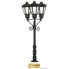 Viessmann 6077 Parklaterne dreiflammig, schwarz, 3 LEDs warmweiß